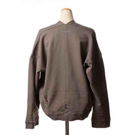 エムエムシックス メゾンマルジェラ MM6 MAISON MARGIELA Vネックトレーナー コットン ブラウン