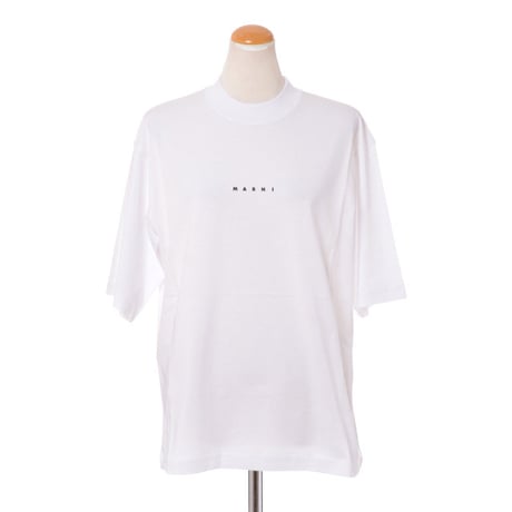 マルニ Marni ロゴ入りカットソー オーガニックコットン ホワイト