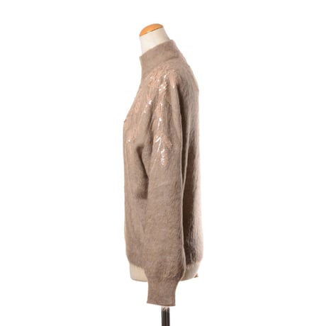 ブルネロクチネリ Brunello Cucinelli ショート丈ハイネックセーター モヘアなど キャメル