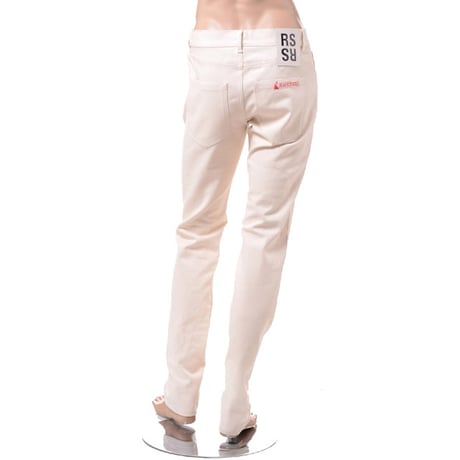 RAF SIMONS ラフシモンズ ラベルスリムフィットジーンズ コットン エクリュ