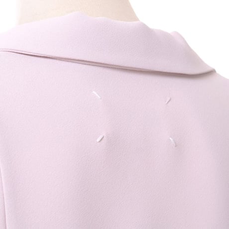 メゾン マルジェラ Maison Margiela レース付ブラウス ストレッチジャージー ピンクベージュ