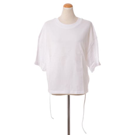 テラ TELA 背中シャーリングTシャツ コットン ホワイト