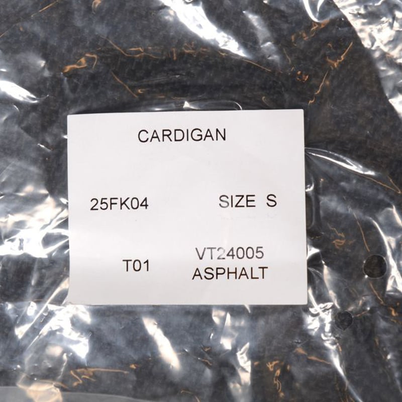 ダウェイ DAWEI ざっくり変形カーディガン 厚手ウール ブラック