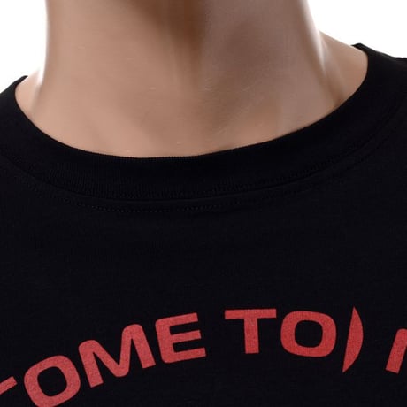 ラフシモンズ RAF SIMONS ハイウェイアイプリントロングTシャツ コットン ブラック