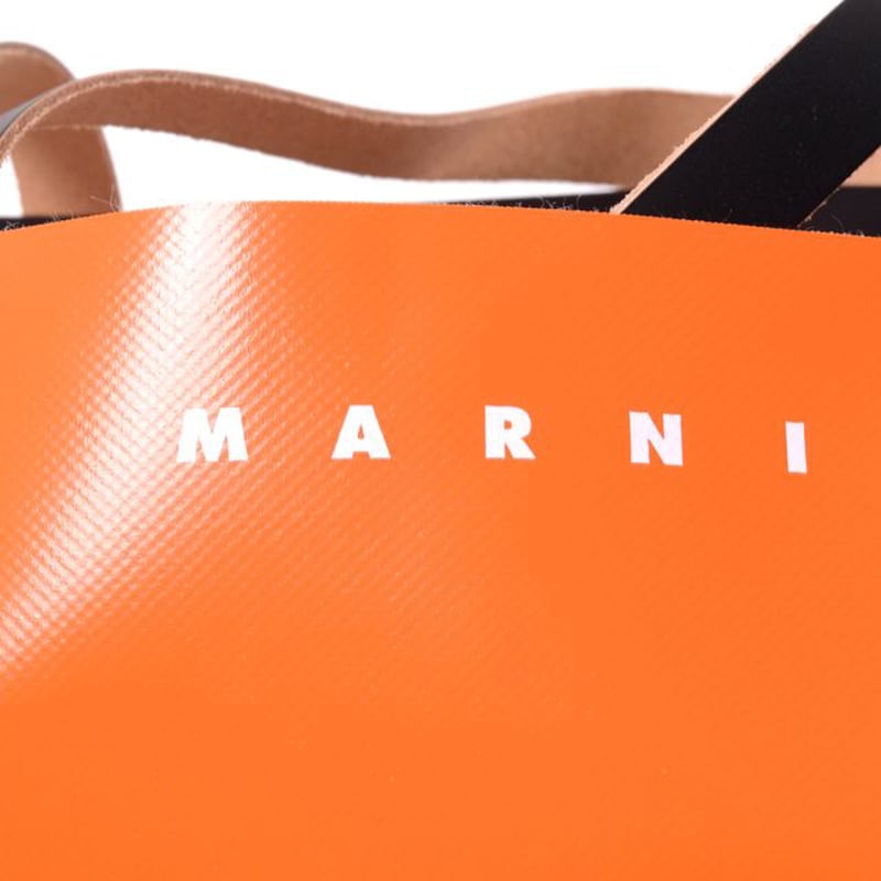 マルニ Marni トートショッピングバッグ PVC オレンジブラック | YOKOAUNTY
