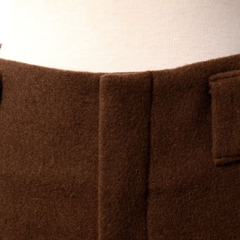 ルメール LEMAIRE ワイドパンツ 厚手のウールカシミア ダーク ルメール LEMAIRE ワイドパンツ 厚手のウールカシミア ダーク