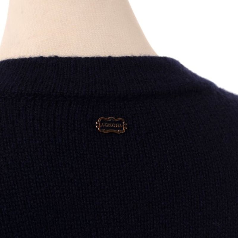 Agnona アニオナ カシミアニット アニオナ AGNONA Vネックリラックスセーター カシミア混合