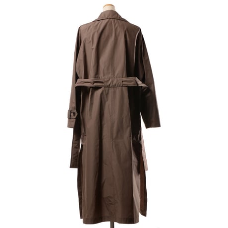 ブルネロクチネリ Brunello Cucinelli ロング丈トレンチコート シルクコットン カカオ