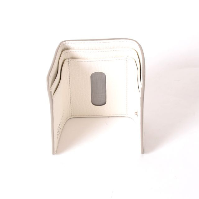 【美品】メゾンマルジェラ 三つ折財布 サイフ ホワイト レザー メゾン マルジェラ Maison Margiela 三つ折りミニ財布 牛革