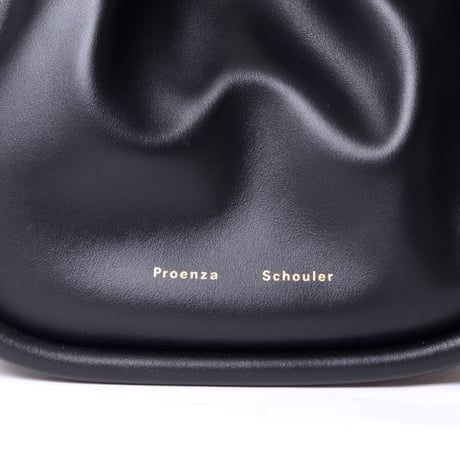 プロエンザスクーラー Proenza Schouler 巾着型ショルダーバッグ スムースレザー ブラック