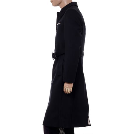 ラフシモンズ RAF SIMONS スリムフィットトレンチコート ウール ダークネイビー