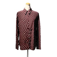 ステラマッカートニー stella mccartney ボルカドットブラウス フォレストフレンドリービスコース ブラウン 正規取扱