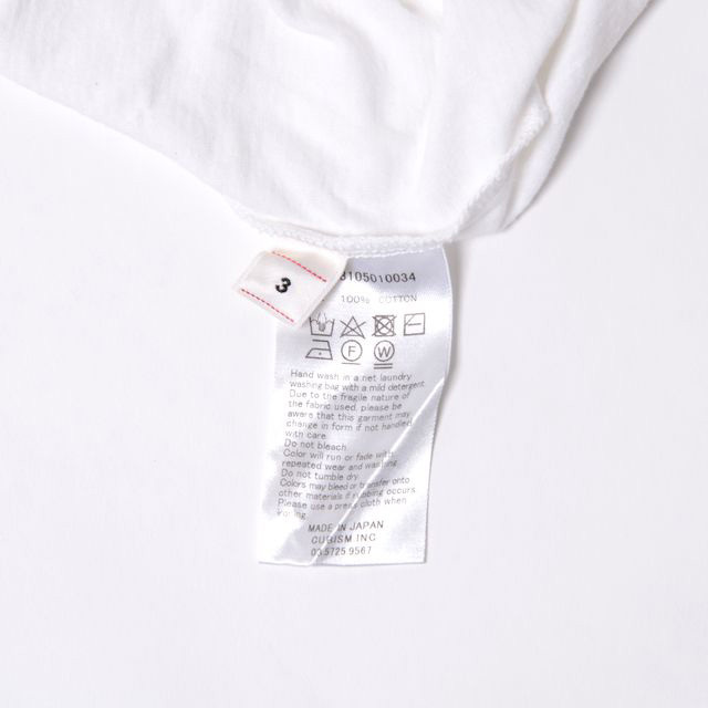 ビズビム visvim Tシャツ コットンジャージー ホワイト | YOKOAUNTY