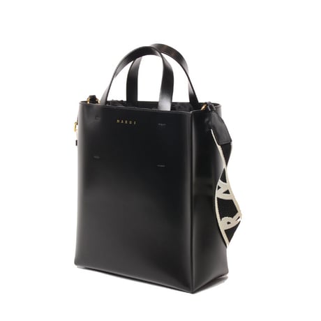 マルニ Marni North/South Museo トートバッグ スムースレザー ブラック