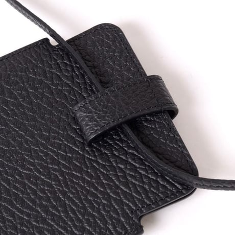 メゾン マルジェラ Maison Margiela スマホフォルダー グレインカーフレザー ブラック