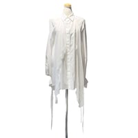 アンドゥムルメステール ann demeulemeester 長袖レースブラウス コットンシルク ホワイト 正規取扱