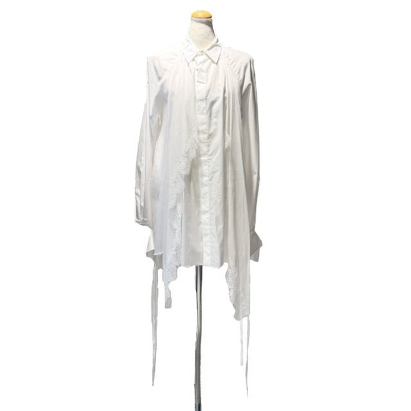 アンドゥムルメステール ann demeulemeester 長袖レースブラウス