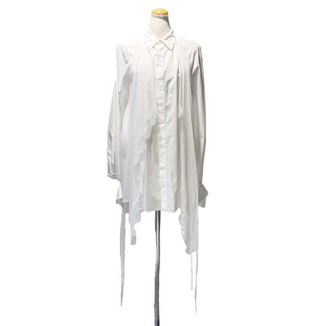 アンドゥムルメステール ann demeulemeester 長袖レースブラウス