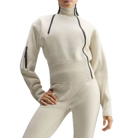 ステラマッカートニー stella mccartney アディダス adidas ファスナー付きニット長袖 アクリルなど アイボリー 正規取扱