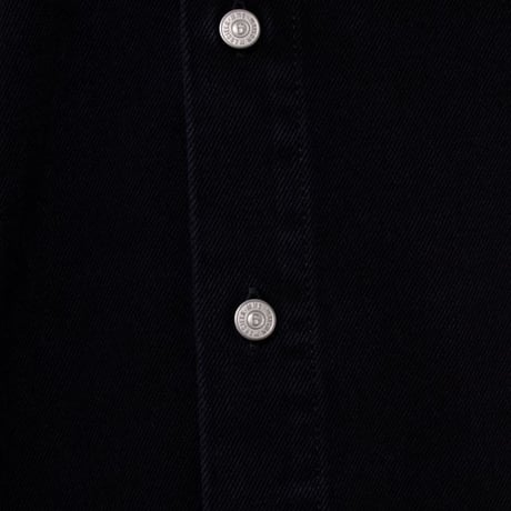 エムエムシックス メゾンマルジェラ MM6 MAISON MARGIELA オーバーデニムシャツ コットン ブラック