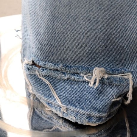 メゾン マルジェラ Maison Margiela バックルジーンズ コットン ライトブルー 正規取扱