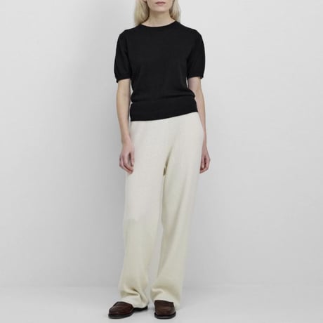 エクストリームカシミヤ extreme cashmere x noor半袖セーター ウールカシミヤ ブラック