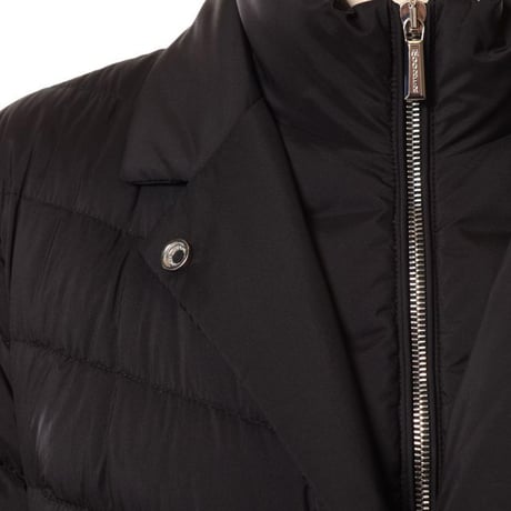 インポートブランド import brand MooRER ムーレー ベルト付きミディ丈コート ダウンフェザー ブラック