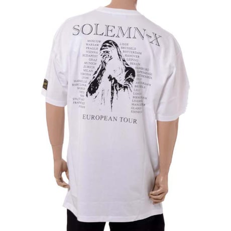 ラフシモンズ RAF SIMONS Oversized T-shirt Solemn-X コットン ホワイト