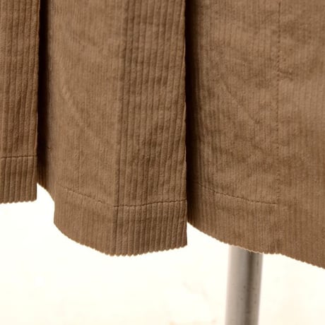 ダウェイ DAWEI ベルト付きロングスカート コーデュロイ ワッフルベージュ