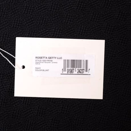 ロゼッタゲッティ ROSETTA GETTY ストライプパネルブラウス オーガニックコットン ブルーストライプホワイト