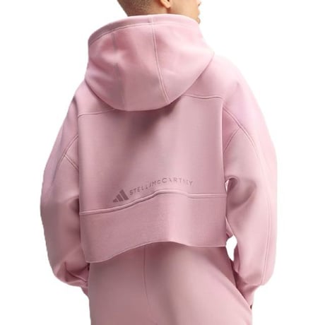 ステラマッカートニー stella mccartney アディダス adidas クロップドパーカー コットン混合 ピンク 正規取扱