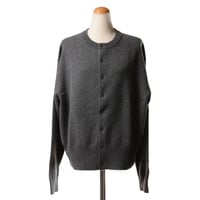 エクストリームカシミヤ extreme cashmere x n436 luca丸襟厚手カーディガン カシミアなど グレー