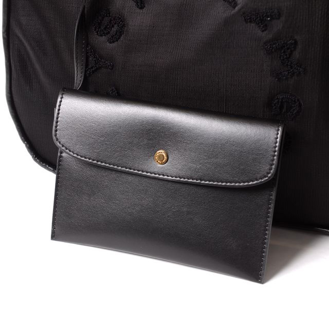 ステラマッカートニー stella mccartney ロゴホーボーバッグ メッシュ