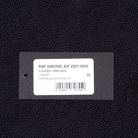 ラフシモンズ RAF SIMONS ビックシルエットブラウス コットン ホワイト