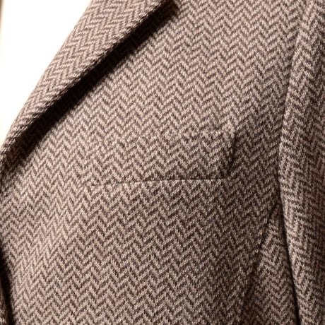 インポートブランド import brand HAWICO Scotland（ホイコ スコットランド）テーラードジャケット カシミア ベージュ千鳥格子