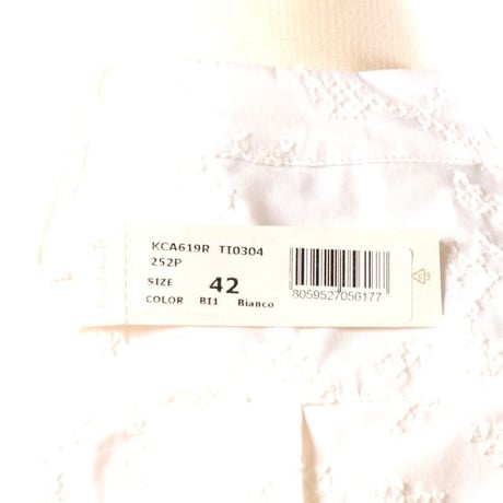 クリスティーナティ Kristina Ti コットンブラウス 金ボタン ホワイト 長袖 レディース 正規取扱