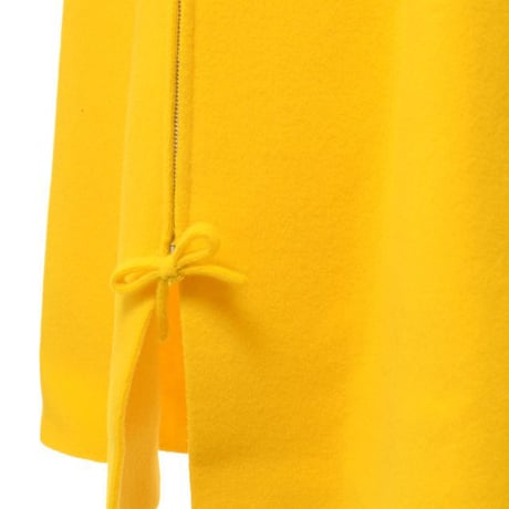 ラフシモンズ RAF SIMONS リボンジップノースリーブドレス フラノ イエロー