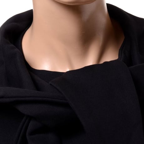 ラフシモンズ RAF SIMONS Regular fit hoodie with knot hood コットン ブラック