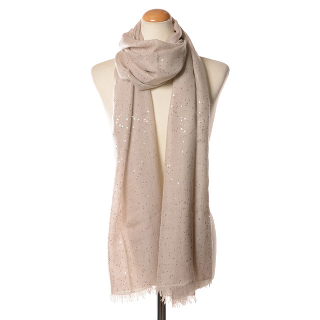 ブルネロクチネリ Brunello Cucinelli スパンコールストール カシミア