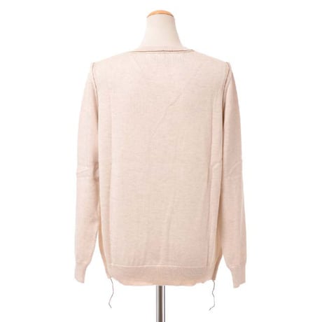 ロゼッタゲッティ ROSETTA GETTY 丸襟セーター ピマコットンベビーアルパカ クレイ