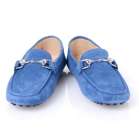 アレキサンダーマックイーン Alexander McQueen ドライビングシューズ スエード ブルー