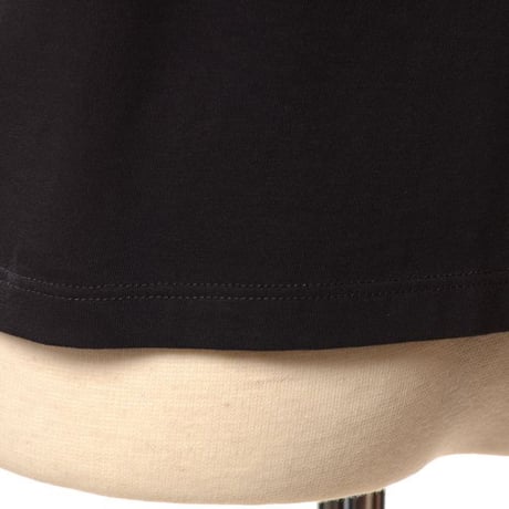 エムエムシックス メゾンマルジェラ MM6 MAISON MARGIELA 6ドレープ付き半袖カットソー コットンジャージー ブラック