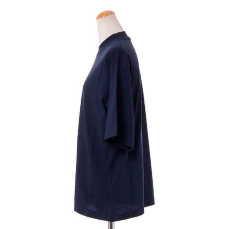 マルニ Marni ロゴ入りカットソー オーガニックコットン ネイビー