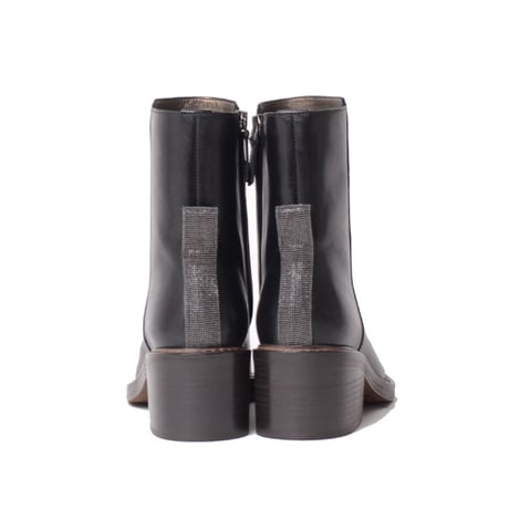 ブルネロクチネリ Brunello Cucinelli モニーレ付きショートブーツ カーフスキン ブラック