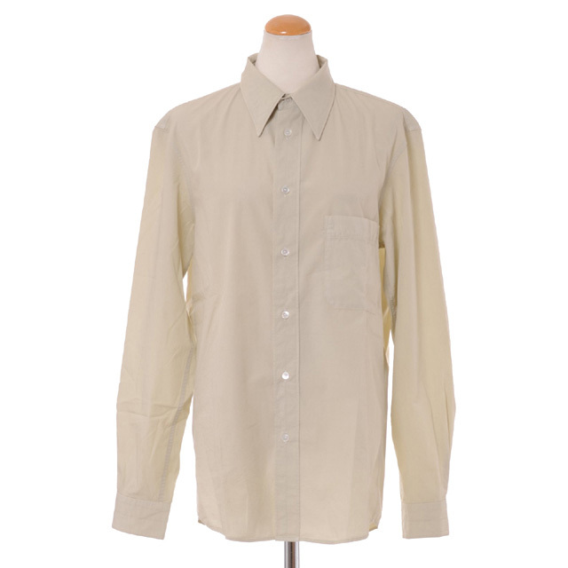 LEMAIRE グレー 長袖シャツ　定価42000円 LEMAIRE -Straight Collar Twisted Shirt(DRY SILK)- : ASH GREY