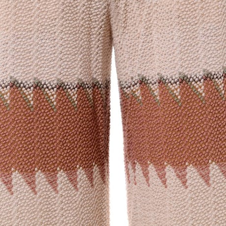 ミッソーニ Missoni 織柄ニットパンツ コットンミックス ベージュオレンジ