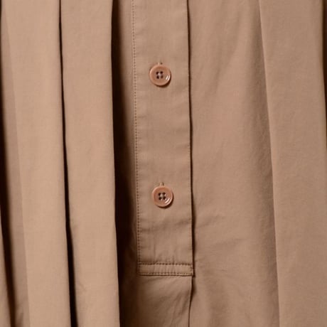 ルメール LEMAIRE タックシャツブラウス コットン キャメル