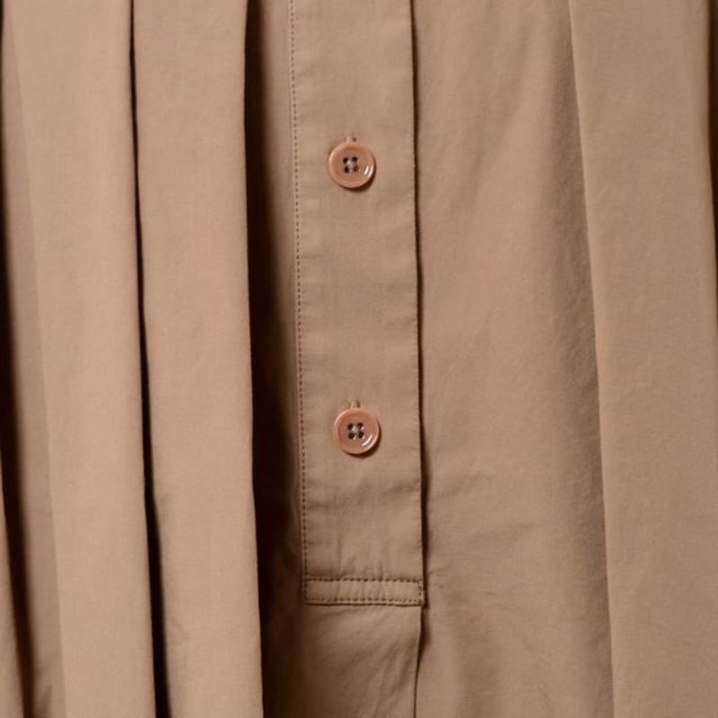 ルメール LEMAIRE タックシャツブラウス コットン キャメル