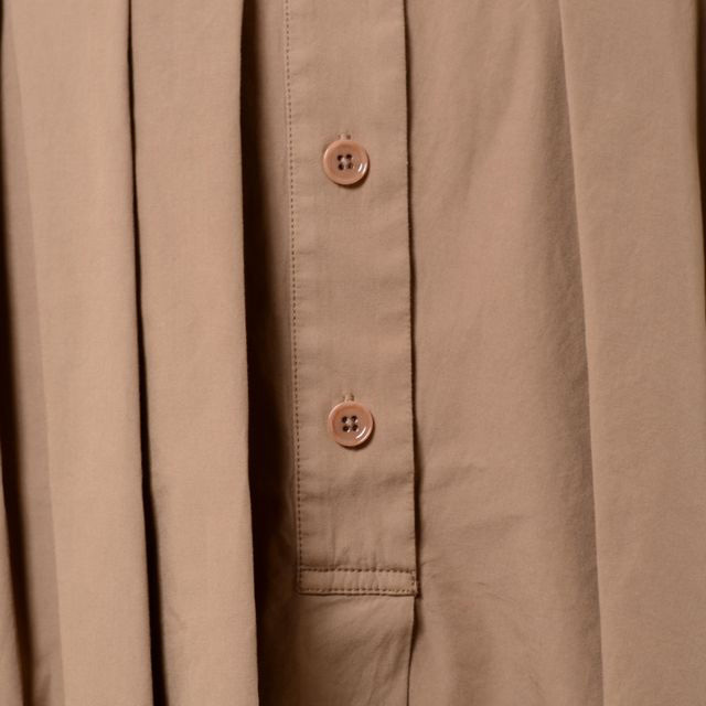 LEMAIRE ルメール コットンブラウス ルメール LEMAIRE タックシャツブラウス コットン キャメル