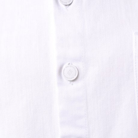 ラフシモンズ RAF SIMONS Oversized short sleeved denim shirt コットン ホワイト